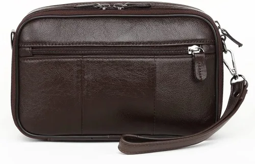 Vista 5 de KPYWZER Bolso de mano de cuero para hombre