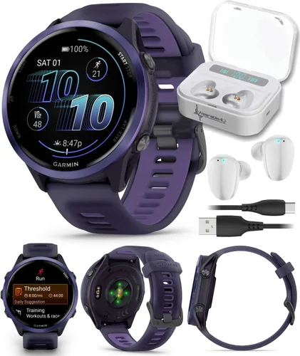 Vista 14 de Garmin Forerunner 570 42mm reloj inteligente avanzado GPS para correr y triatlón, pantalla AMOLED, entrenamiento y recuperación, aluminio azul