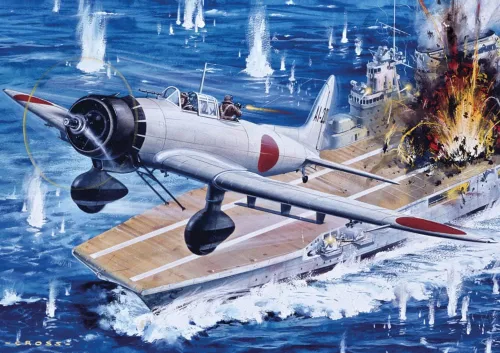 Vista 2 de Airfix Aichi D3A1 Val WWII Aviación Militar 1000 piezas Jigsaw Puzzle HVCA0006
