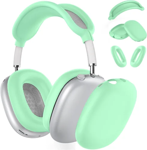 Vista 15 de Funda rígida para AirPods Max con modo de sueño, funda de transporte para auriculares con almohadillas de silicona para AirPods