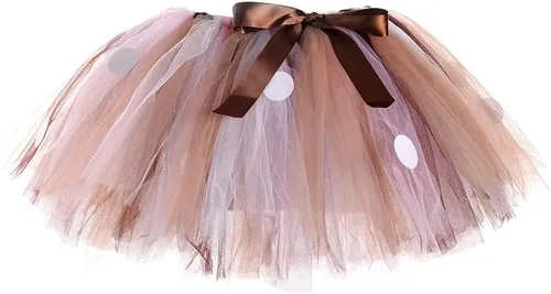 Vista 2 de Disfraz de ciervo para niñas pequeñas, Halloween, Navidad, cosplay, princesa, falda tutú + diadema