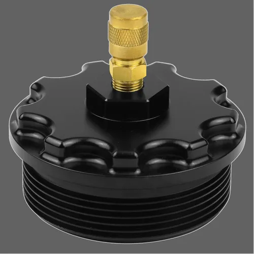 Vista 8 de Tapa del filtro de combustible con puerto de presión de combustible para Ford F250 F350 F450 F550 Super Duty International 6.0L Diesel Negro