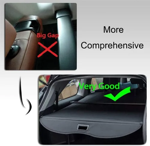 Vista 5 de kaungka Cubierta Protectora de Carga Compatible con Honda CRV 2023 2024 (Incluye Híbrido) Escudo Trasero del Maletero Negro Duradero Retráctil