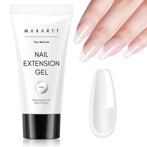 Vista 12 de Makartt Gel de uñas de poligel 50ml, gel constructor para uñas sin hema, rosa y marrón, fortalecedor multifuncional para extensión de uñas, gel duro