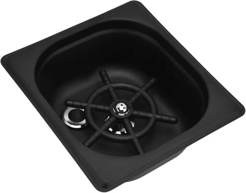 Vista 7 de Acero inoxidable Enjuagador de vidrio Copa Lavadora Limpiador automático para Bar Pub Hotel (negro)