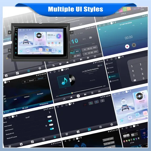 Vista 5 de [2+64G] Android 15 Radio de coche estéreo para Ford F150/F250/F350 2004-2014 con Carplay inalámbrico, pantalla táctil de 7 pulgadas estéreo