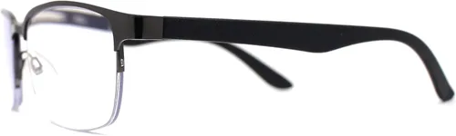 Vista 3 de SA106 Gafas de lectura progresivas rectangulares angostas de metal 3 focales para hombre