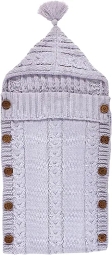 Vista 5 de Hudson Baby Unisex Baby Knitted Baby Lounge Stroller Wrap Sack, Navy, One Size (Pack of 2)