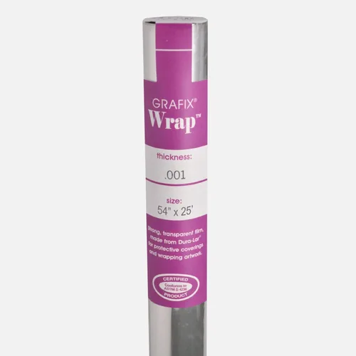 Vista 15 de Grafix Dura-Lar Película, 0.002 in, Plata, 54 in x 12 ft
