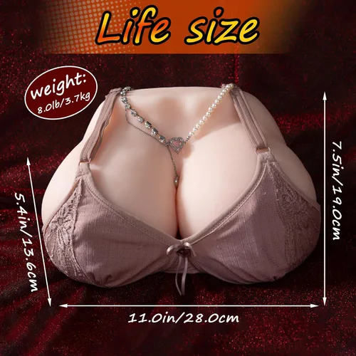Vista 5 de Muñeca Sexual de Senos Grandes de 8 Libras de Tamaño Real para Hombres - Senos de Muñeca Sexual Realista, Masturbador Masculino de Senos, Juguetes