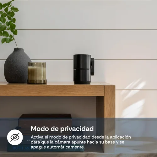 Vista 3 de Luna 2K Cámaras interiores para seguridad del hogar, WiFi de 2.4 GHz y 5 GHz, inclinación panorámica de 360 grados, foco integrado, seguimiento