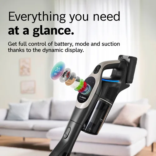 Vista 14 de Bosch Unlimited 10 - Aspiradora inalámbrica con 2 baterías incluidas, hasta 140 minutos en total, tubo flexible, cargador rápido, pelo de mascotas