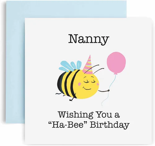 Vista 6 de Huxters Tarjetas de cumpleaños para mujer – Tarjeta de cumpleaños para abuela Ha Bee para cumpleaños, día de la madre, tarjeta de cumpleaños