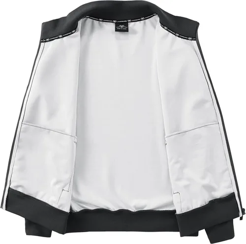 Vista 4 de W JIANWANG Conjunto deportivo a cuadros para hombre, conjunto de chándal deportivo para hombre, ropa deportiva