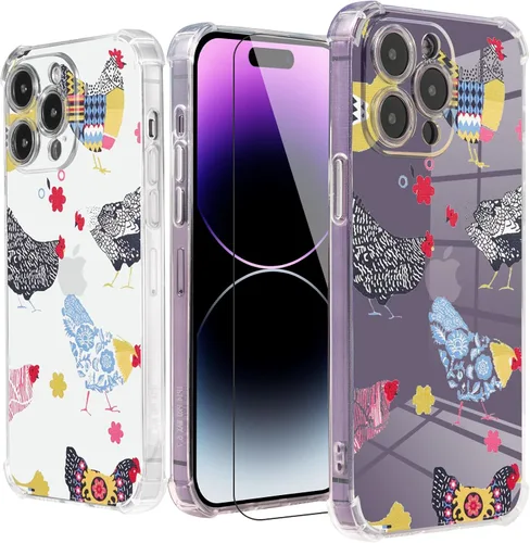 Vista 29 de Roemary Funda de jirafa para iPhone 7/8/SE 2020 con diseño floral de jirafa, patrón floral con protector de pantalla
