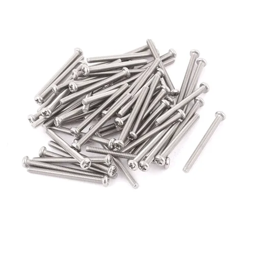 Vista 17 de uxcell Tornillos Phillips de cabeza cruzada de acero inoxidable 304 M2 x 0.118 in 60pcs