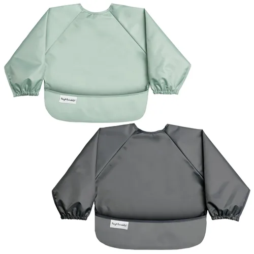 Vista 19 de Tiny Twinkle Babero de manga larga para bebés y niños pequeños Paquete de 2 baberos impermeables para comer, lavable a máquina y artículos