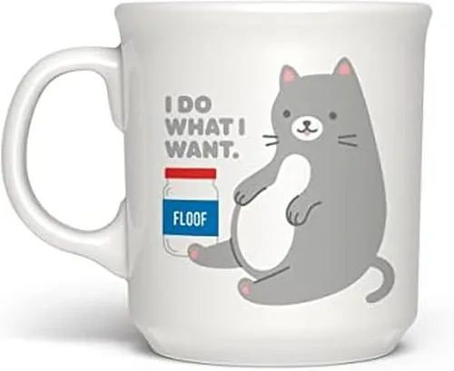 Vista 6 de Genuine Fred Taza de cerámica con texto en inglés "Say Anything", de 16 onzas, multicolor, apta para lavavajillas