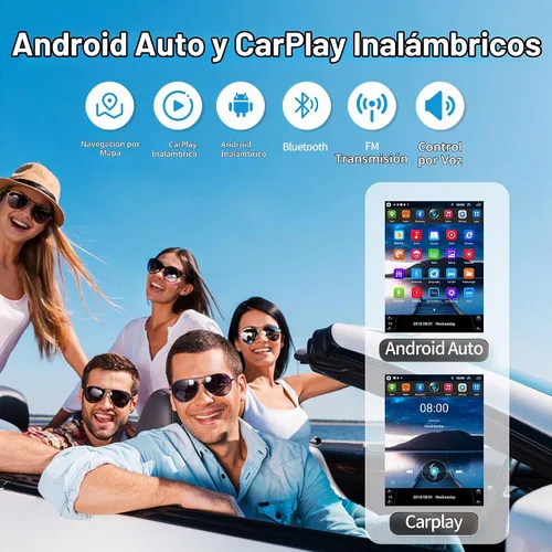 Vista 4 de 【4G + 64GB】 Radio estéreo de coche para Ford F150 2009-2014, Android 13 Wireless Carplay y Android Auto con pantalla táctil IPS de 9.7 pulgadas