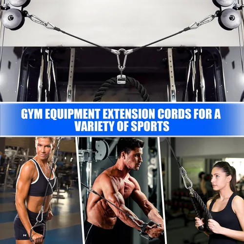 Vista 6 de TOBWOLF 2 Pack Gym Extension Cable, Compatible with Bowflex Home Gym Heavy-Duty Steel Wire & Smooth Coating, Ideal Fitness Accessories for Lat