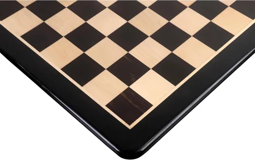 Vista 8 de RoyalChessMall - Tablero de ajedrez grande de madera maciza con incrustaciones de 17 pulgadas - Cuadrado de 1.772 in