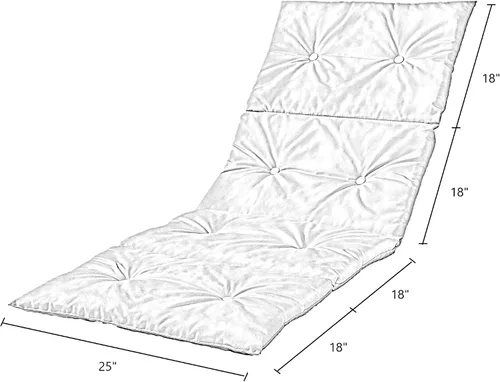 Vista 6 de Greendale Home Fashions Cojín de tumbona ligero para exteriores de 72" x 25", ártico