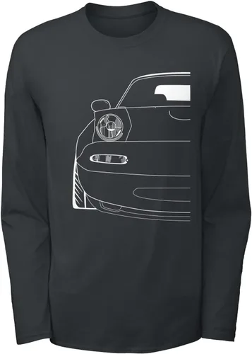 Vista 2 de Sigma Fores Miata MX-5 NA White Outline Unisex T-Shirt Hoodie