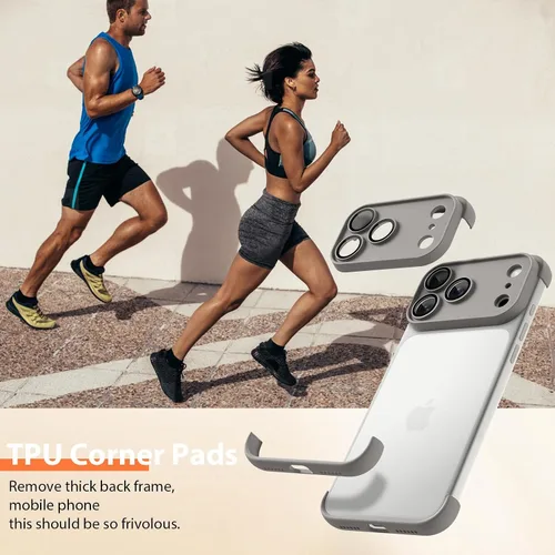 Vista 2 de [Usado] Funda para teléfono sin marco aidvaia, compatible con iPhone 17 Pro, funda protectora minimalista de TPU.