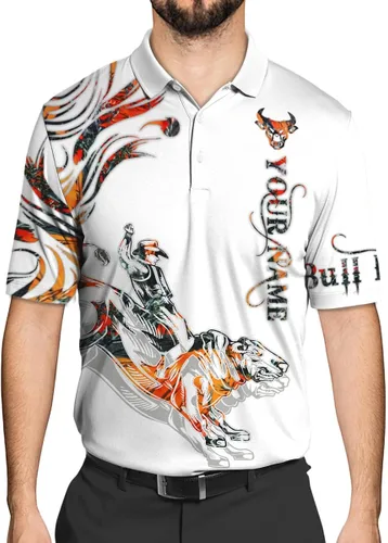 Vista 3 de Camisa de vaquero de manga larga personalizada para hombre, camisas de equitación para hombres y mujeres, camiseta vaquera, camisa
