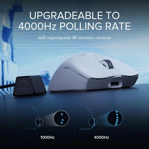 Vista 5 de DeLUX Mouse para juegos M800 Ultra inalámbrico, Nordic 52840 MCU, PAW3395 26000DPI, frecuencia de sondeo de 1000 Hz, 1.94 oz ligero, conexión