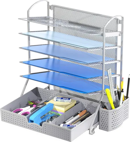 Vista 14 de Simple Houseware Organizador de archivos de escritorio de 6 niveles