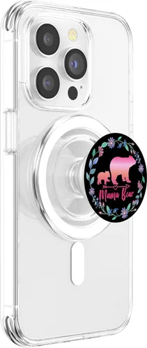Vista 3 de Lindo agarre de teléfono MAMA BEAR para regalo de mamá - Bear Mama Grip PopSockets PopGrip: agarre intercambiable para teléfonos y tabletas