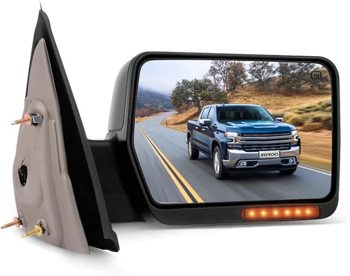Vista 28 de SCITOO - Espejos retrovisores laterales eléctricos para camioneta Ford F-150 modelos 2004 a 2014, con calefacción y direccionales 2004-2014 F-150
