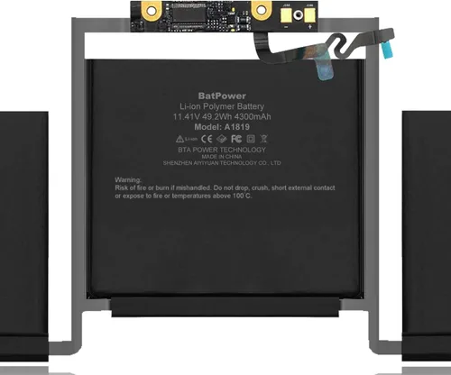 Vista 3 de BatPower A1819 - Batería de repuesto para laptop Apple de finales de 2016 a mediados de 2017 MacBook Pro 13 A1706 EMC 3071 EMC 3163 Batería MacBook