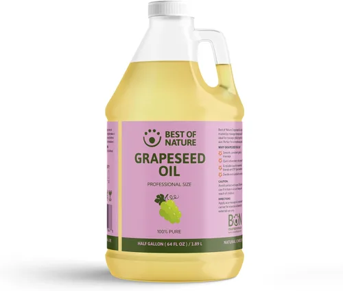 Vista 16 de Best of Nature Aceite corporal y masaje de semilla de uva 100% puro, sin perfume, ligero y no graso para cabello, piel, cara y aceite portador