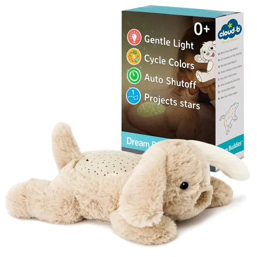 Vista 10 de Cloud B Twilight Buddies Dragón de peluche Luz nocturna Proyector de estrellas y constelaciones en 3 colores Apagado automático desde