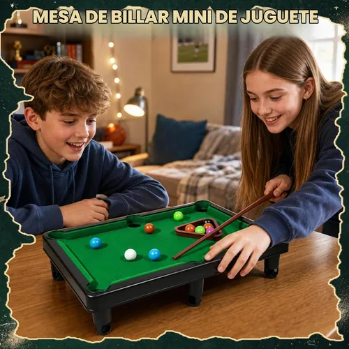 Vista 5 de Hiawbon Juego de mesa de billar mini mesa de billar