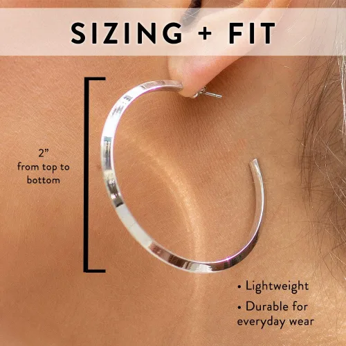 Vista 4 de Stella Valle Earrings 18K Gold Plated Earrings Gift for Her Hypoallergenic & Non-Tarnish Hoop Earrings for Women Mother's Day Birthday Holiday