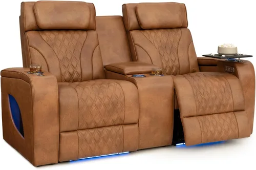 Vista 9 de Seatcraft Armada LT - Sofá de cine en casa con mesa plegable Negro