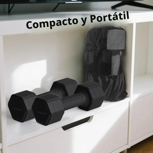 Vista 7 de Juego de 2 mancuernas ajustables, juego de mancuernas 4 en 1, pesas de mano para mujeres en casa, juego de mancuernas de 5 libras con mango cómodo