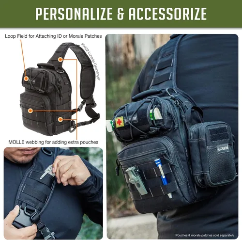 Vista 8 de Maxpedition Lunada Mochila bandolera para equipamiento.