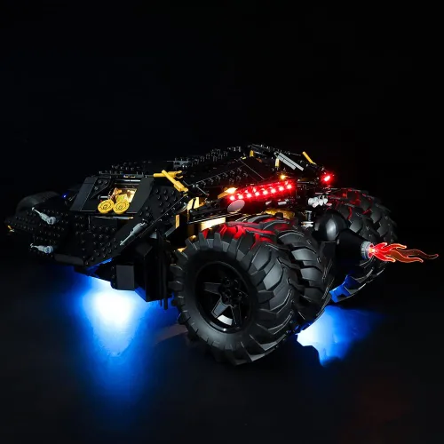 Vista 5 de Kyglaring Kit de iluminación LED solamente – Juego de luces diseñado para Lego DC Batman Batmobile Tumbler 76240 Kit de modelo de construcción – sin