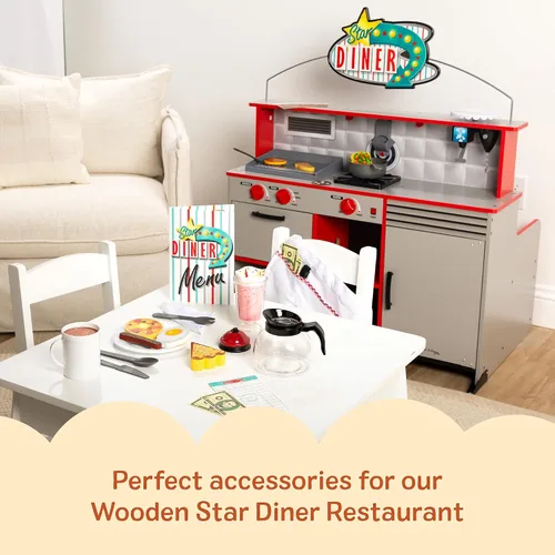 Vista 6 de Melissa & Doug – Juego de casa Star Diner Restaurante (41 Piezas)