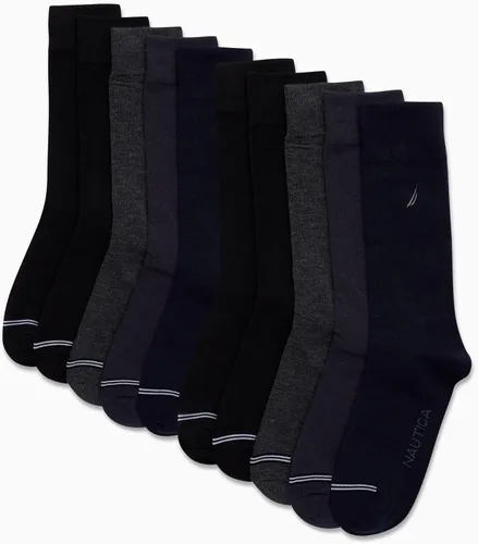 Vista 2 de Nautica Calcetines de vestir para hombre - Calcetines sólidos (10 unidades)