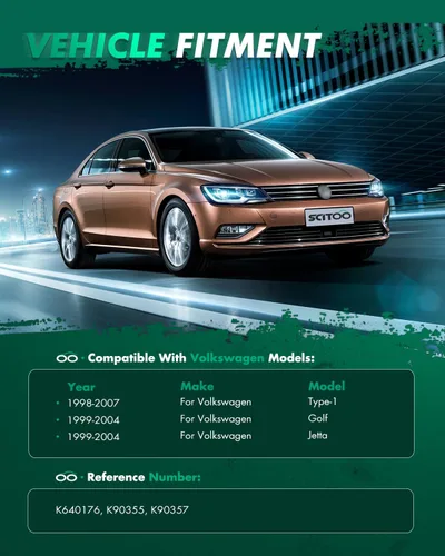 Vista 2 de SCITOO Kit de suspensión de 4 piezas apto para 1999-2004 para VW para Jetta para golf 1998-2007 para tipo 1 con piezas brazo de control inferior