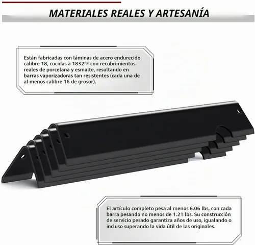 Vista 2 de 66032 66795 Barras aromatizantes de 17 pulgadas de repuesto para Weber GS4 Genesis II 300, E-310 E-315 E-335 E-330 S-335, piezas Genesis GS4 II LX