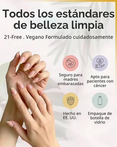 Vista 3 de karma organic Capa Base y Capa Superior 2 en 1 Esmalte de Uñas, Polvo de Inmersión y Activador de Base Polygel, Esmalte de Uñas Transparente