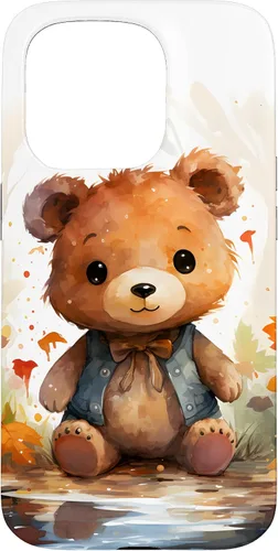 Vista 14 de Funda de oso de peluche con chaleco para iPhone 17