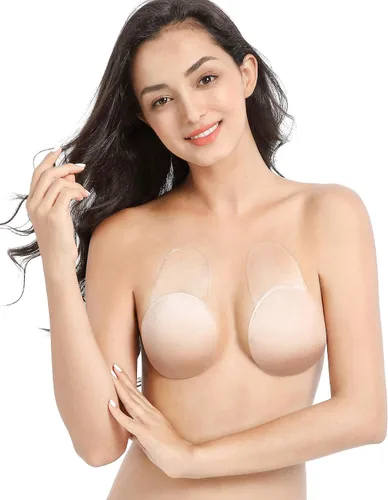 Vista 4 de Sujetador invisible reutilizable con levantamiento de sujetadores, elegante push up autoadhesivo, sin tirantes, cinta adhesiva para levantar