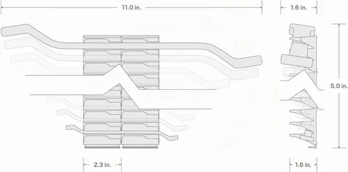 Vista 7 de TEKTON Juego de 5 llaves de caja con desvío de 45 grados con organizadores modulares (1/4-13/16 pulgadas) WBE95101